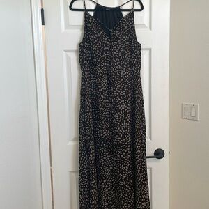 Sanctuary Maxi Dress, Size M, Leopard Print, Tie Neck and Tie Waist